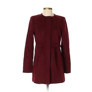 Loft Babydoll Red Wool Coat, Sz XXSP